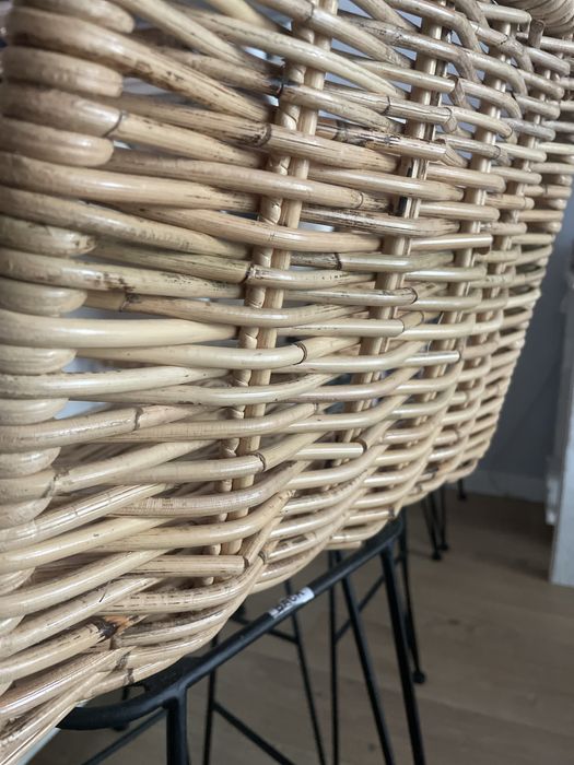 Krzesło barowe wiklina