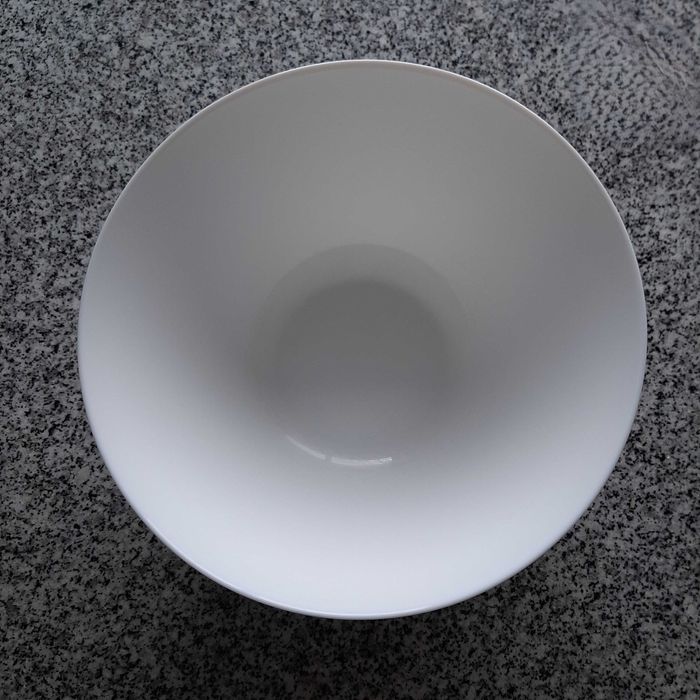 Saladeira De Porcelana Branca Design Liso