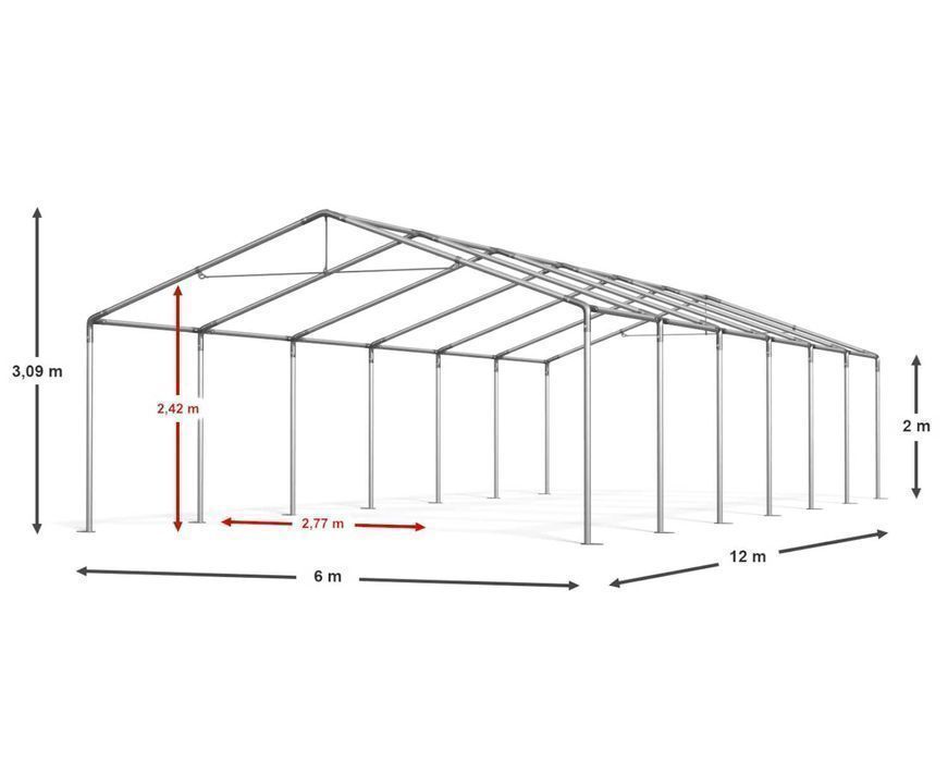 6x12x2m Namiot do ogrodu Namiot imprezowy Altana namiotowa DAS