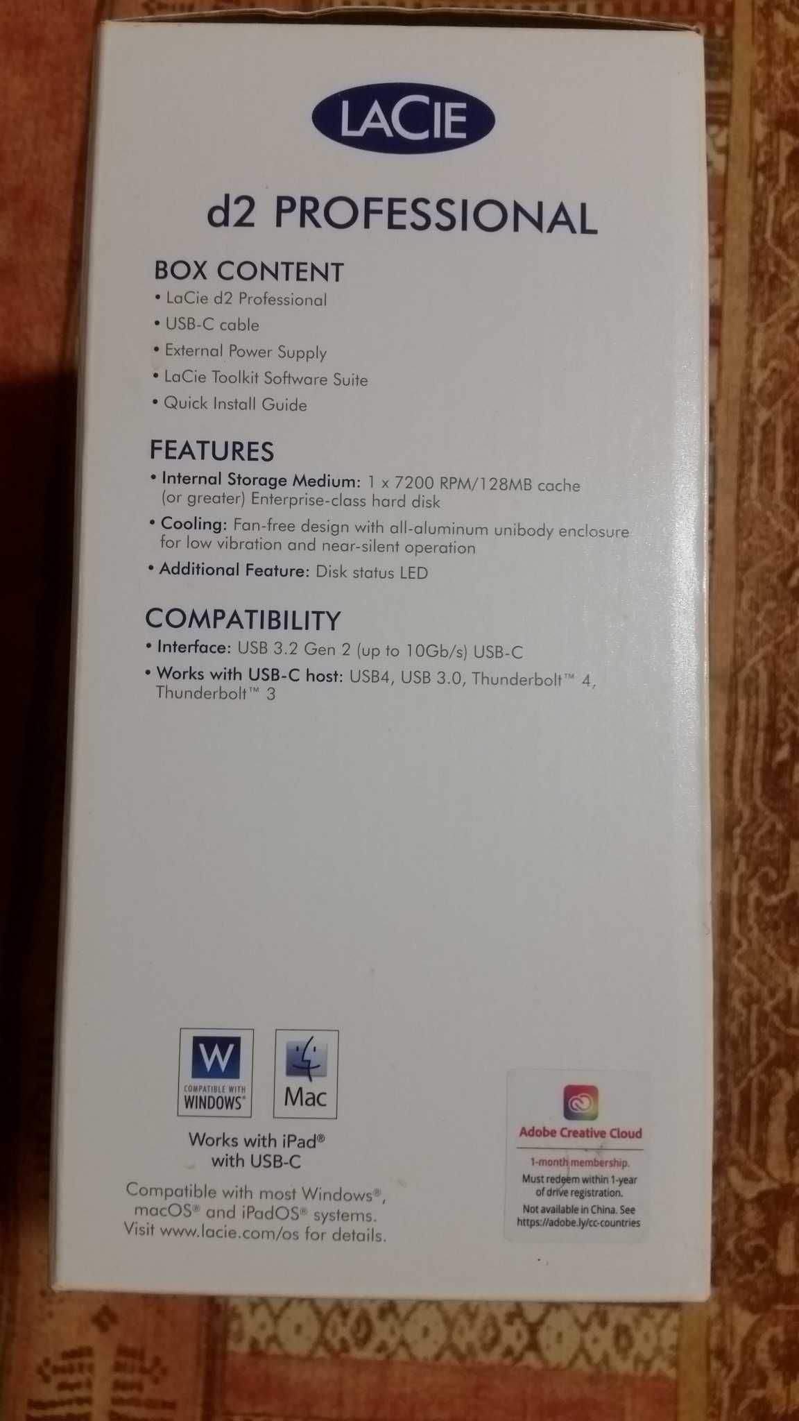 LaCie D2 Professional 16TB USB-C USB 3.3 ALUMINIUM zewnętrzny hdd 3,5