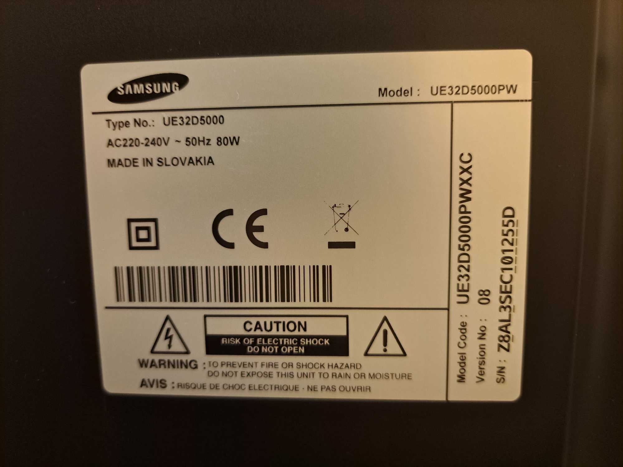 Televisão Samsung UE32D5000 P/ PEÇAS
