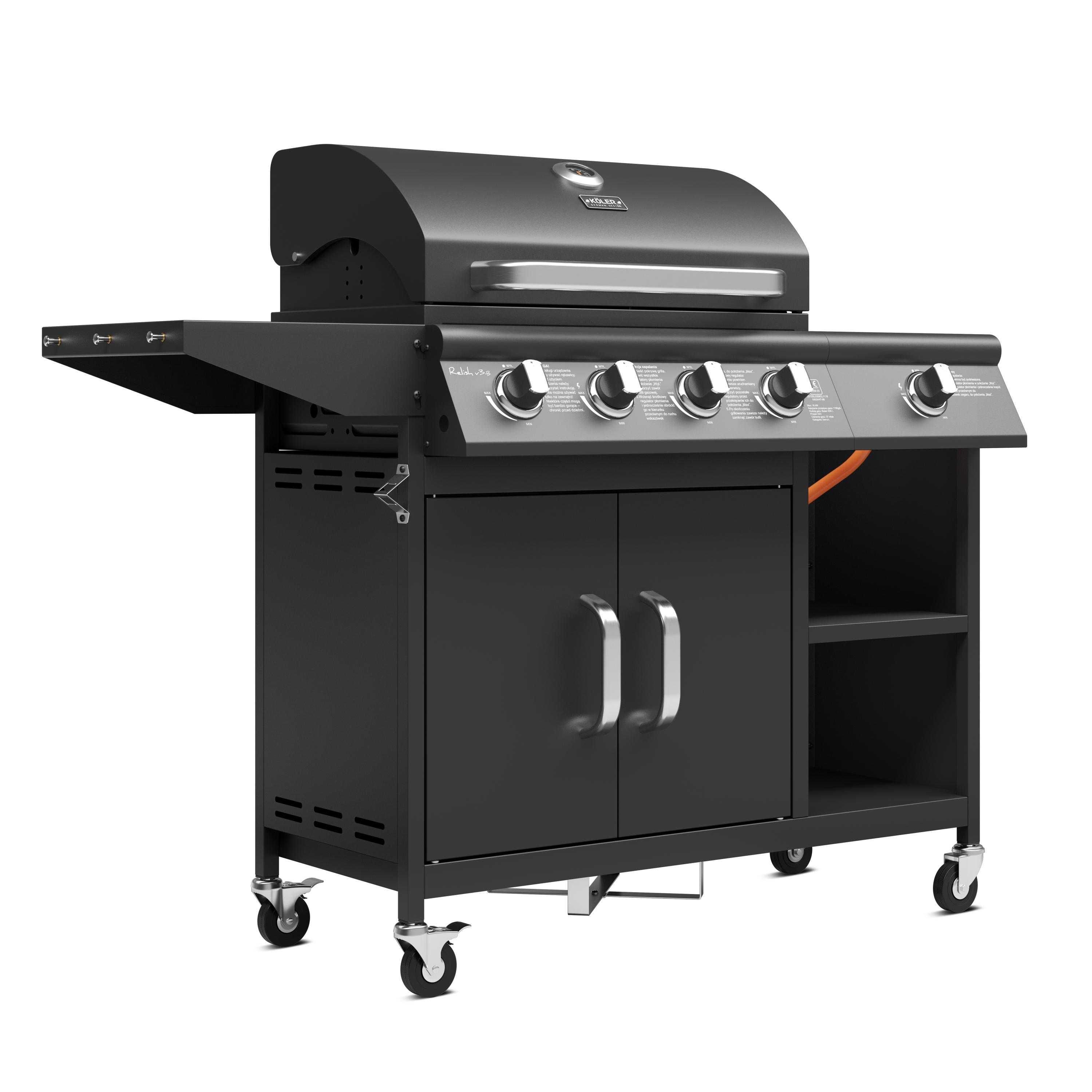 JANKI AGD Grill gazowy Koler Relish v3 Czarny