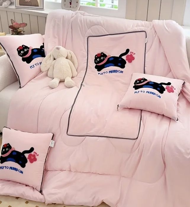 Conjunto 2 em 1 almofada + manta (cobertor/Edredão)