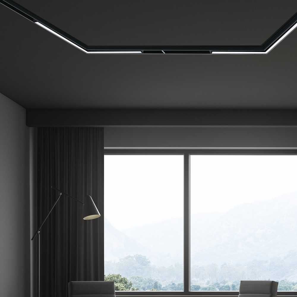 Lampa Magnetyczna LED 40W 4000K Czarna Szynowa 48V Liniowa do Biura