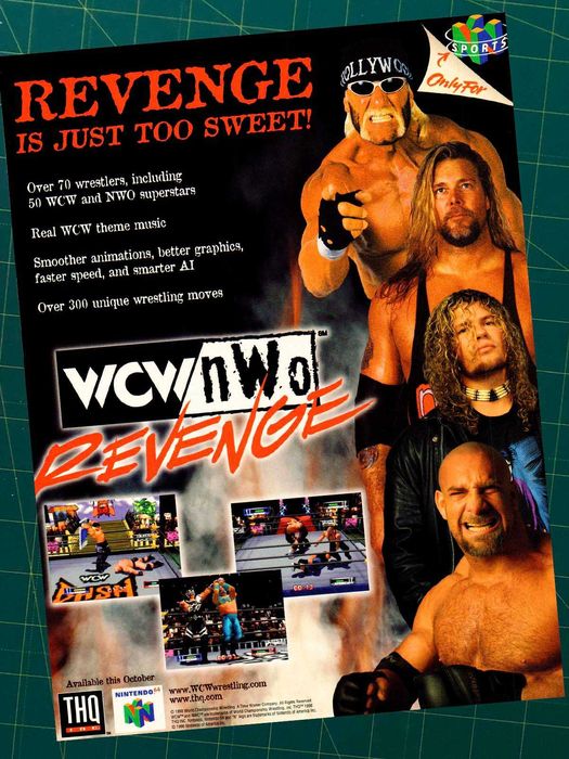 Журнальный постер реклама Alien Twisted Metal c&c red alert wcw n64 a3