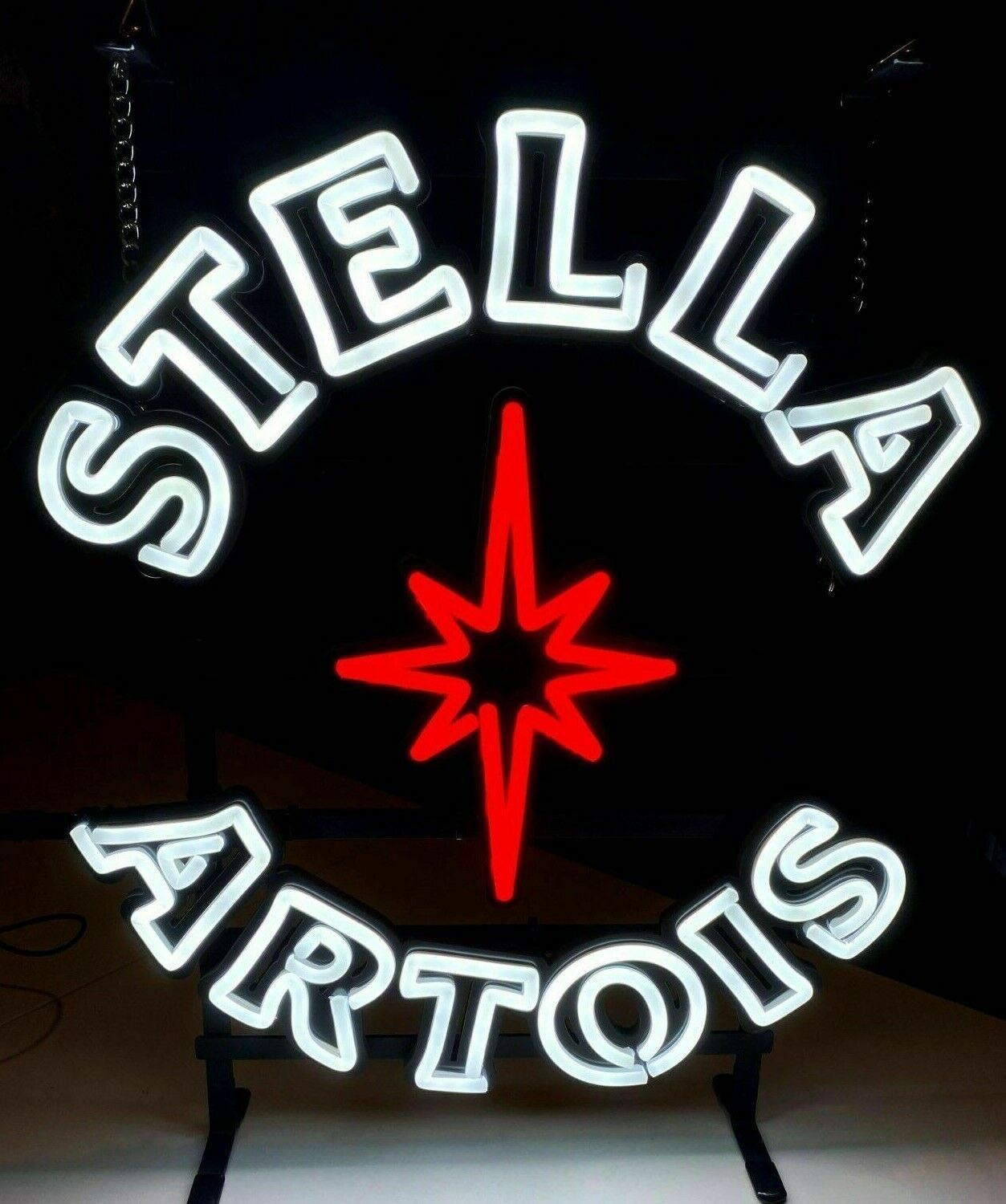 Reclamo luminoso LED à marca de cerveja Belga Stella Artois.