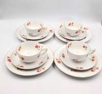 Zestaw trio filizanka porcelana Mitterteich Rieber art deco antyk