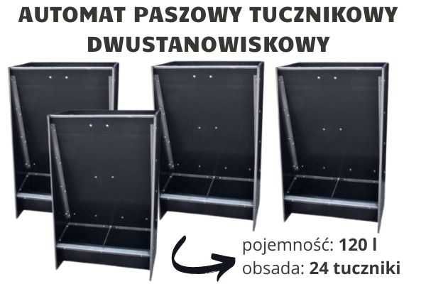 Automat karmnik paszowy tucznikowy, na sucho, dwustanowiskowy AP2T