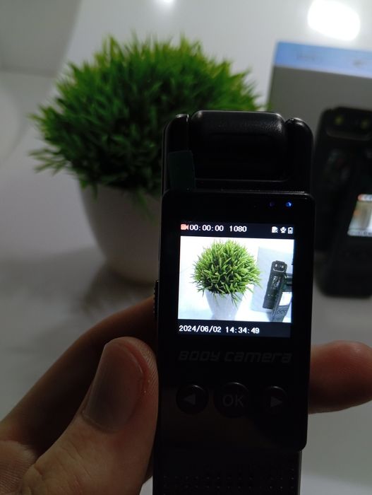 ‼️Нагрудна HD-боді-камера L12 з дисплеєм Wi-FI поворотна камера ИК‼️