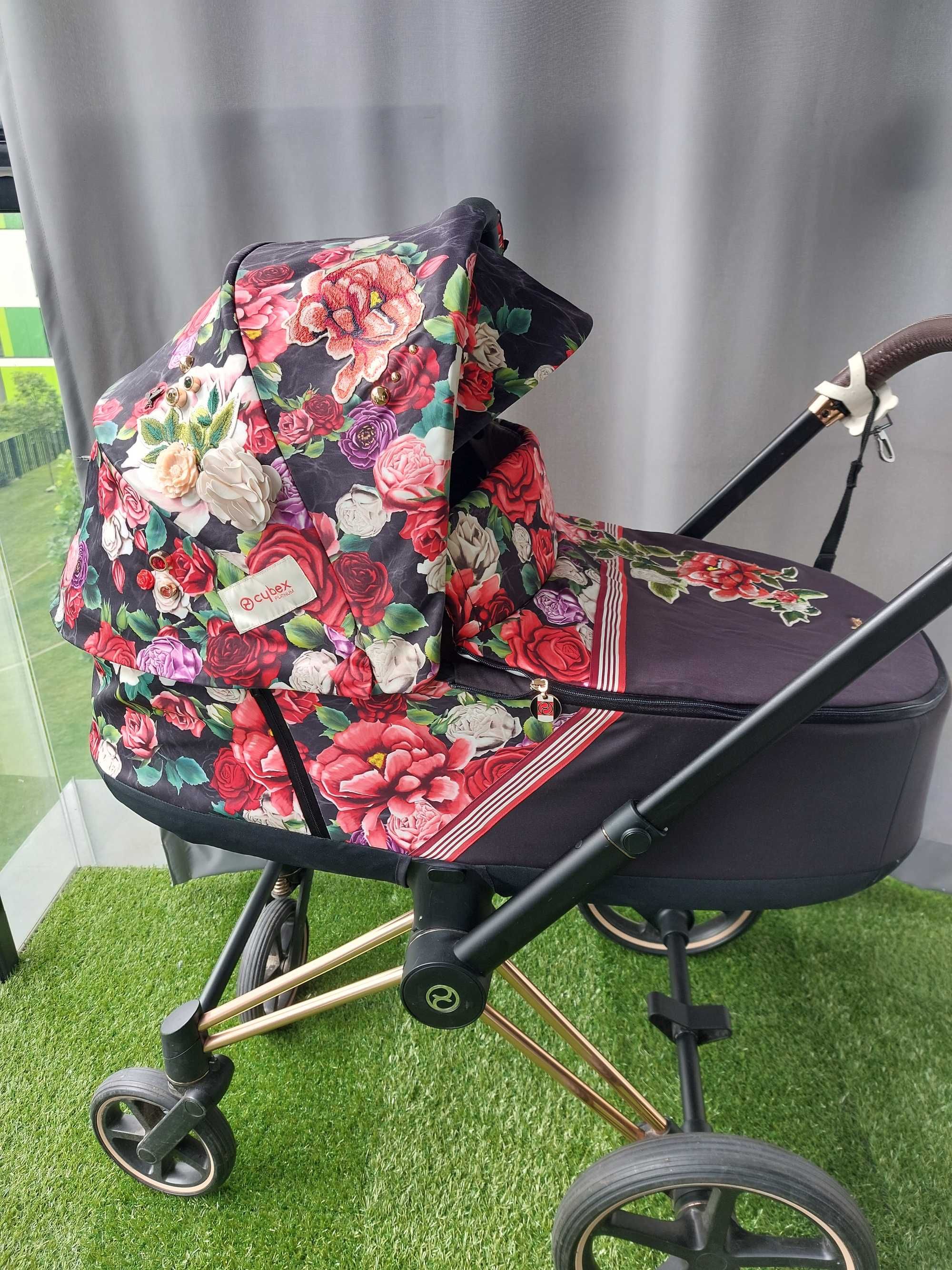 CYBEX PRIAM 2.0 Spring Blossom czarny 2w1