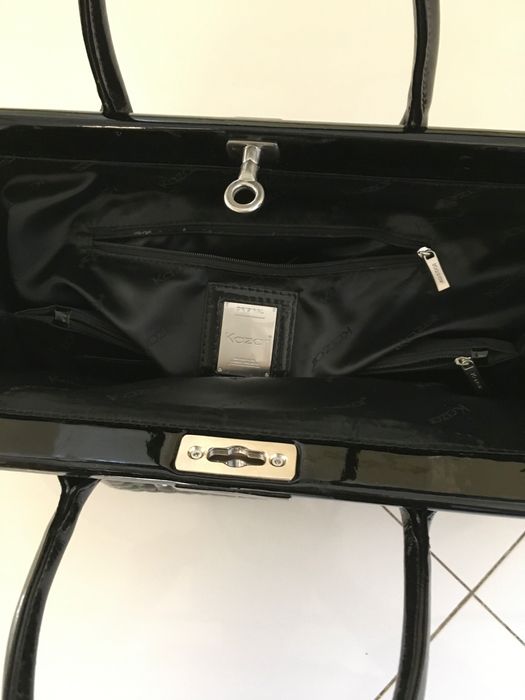 Duża torebka Kazar skóra lakierowana