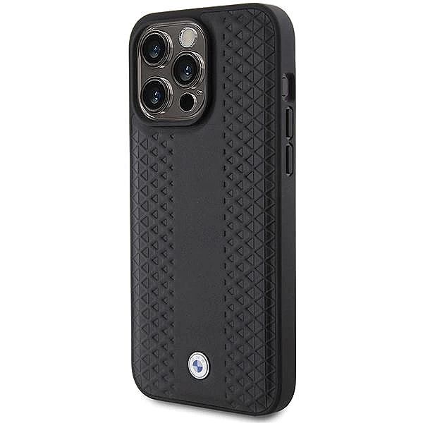 Etui BMW Leather Diamond Pattern na iPhone 15 Pro Max - czarne