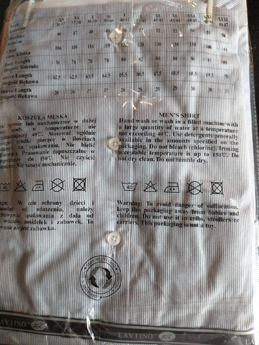 Włoska koszula męska Laviino r. 41-42