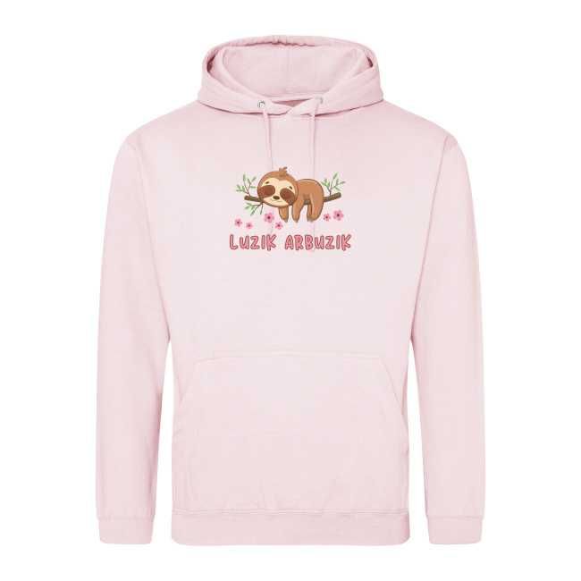 klasyczna bawełniana bluza kangurek z kapturem, nadruk luzik arbuzik