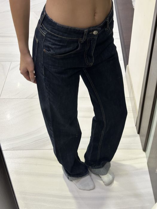 Темно-сині джинси ZARA low-rise