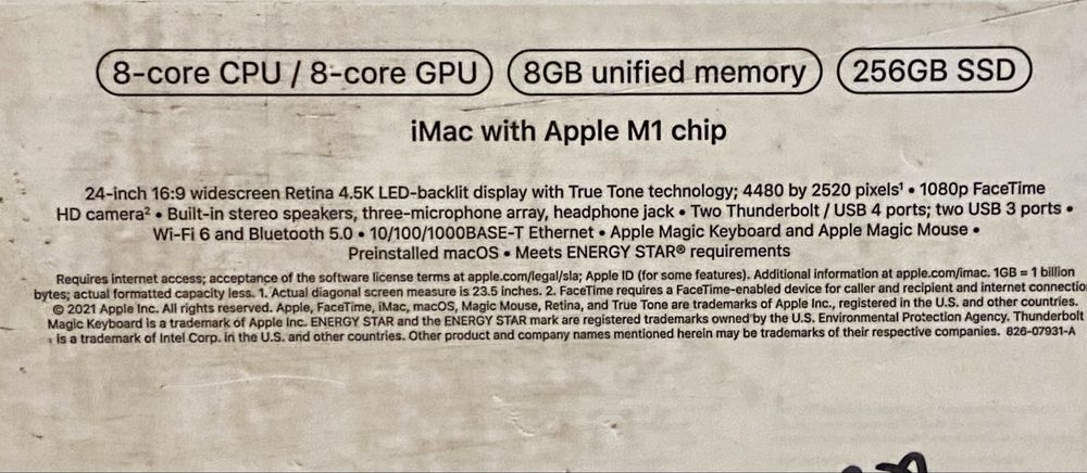 Apple iMac 24 M1 2021 iCloud locked A2438
