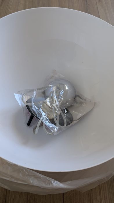 Candeeiro teto branco 40cm - NOVO