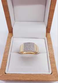 Złoty pierścionek wykonany w próbie 585-14ct