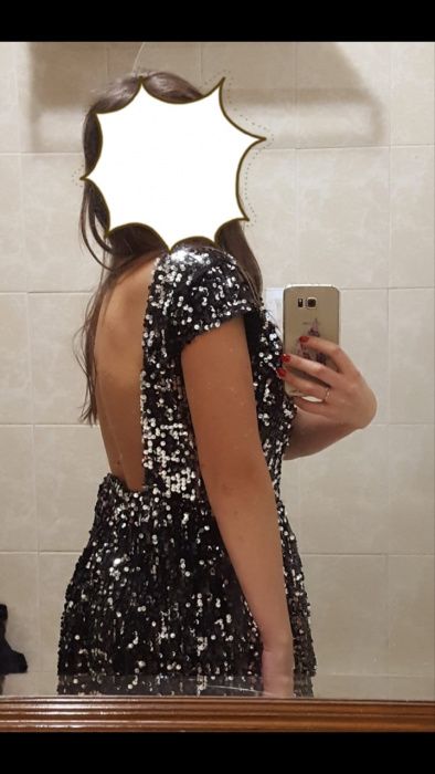 Vestido de lantejoulas preto