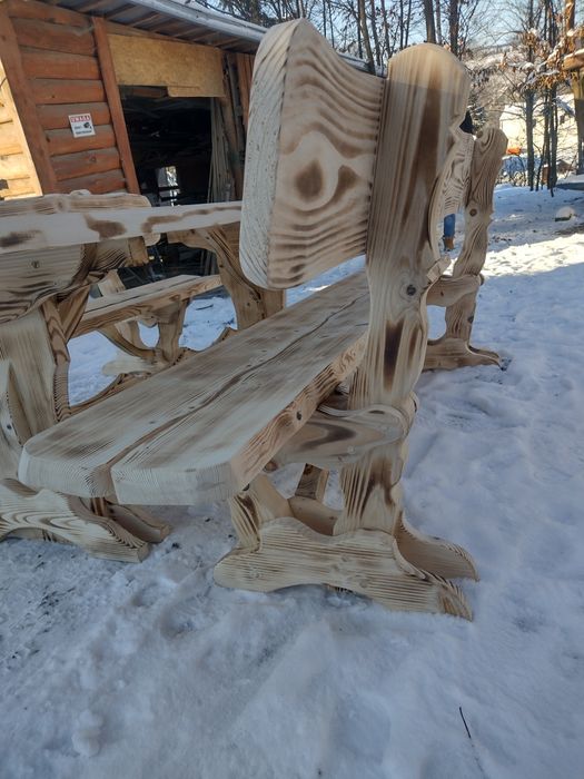 Meble ogrodowe  200 cm bieszczadzkie do altany na taras transport cała