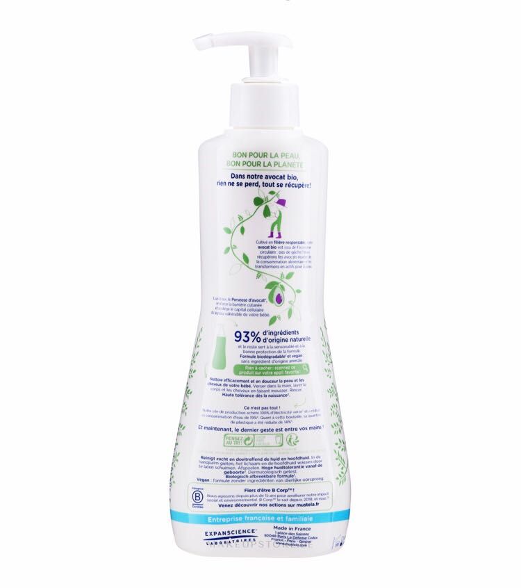 Mustela Нежный очищающий гель для Новорожденных 500ml. ( Франция)