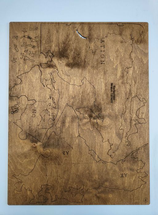 Drewniana mapa świata sztuka 3D duża dekoracja ścienna - rozmiar M A