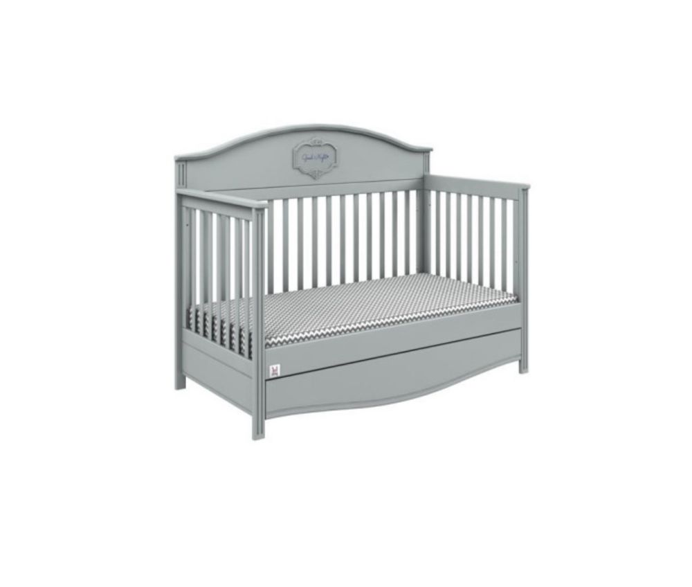 Ліжечко Bellamy Good Night Grey 140х70 см для новонародженого, сірий