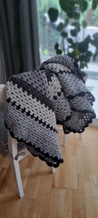 Koc/ pled/ narzuta Vintage, Handmade 150x150cm.