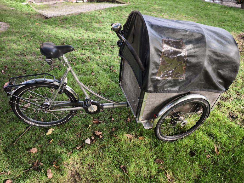Rower cargo / bakfiets 3-kołowy z budką – idealny do przewozu dzieci