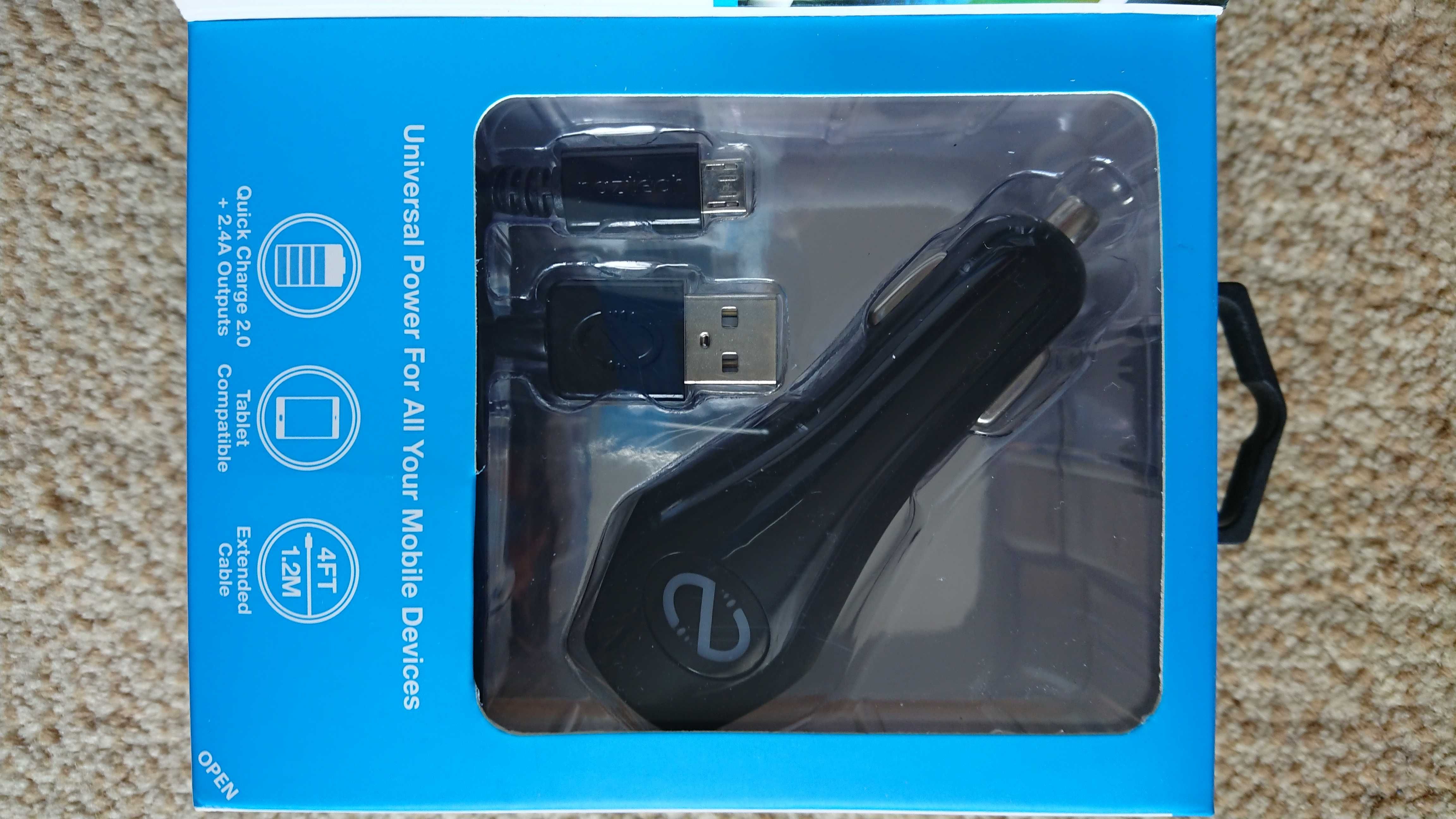 Ładowarka Naztech N420 Dual USB Rapid Charger kabel Micro USB 4.8A/24W