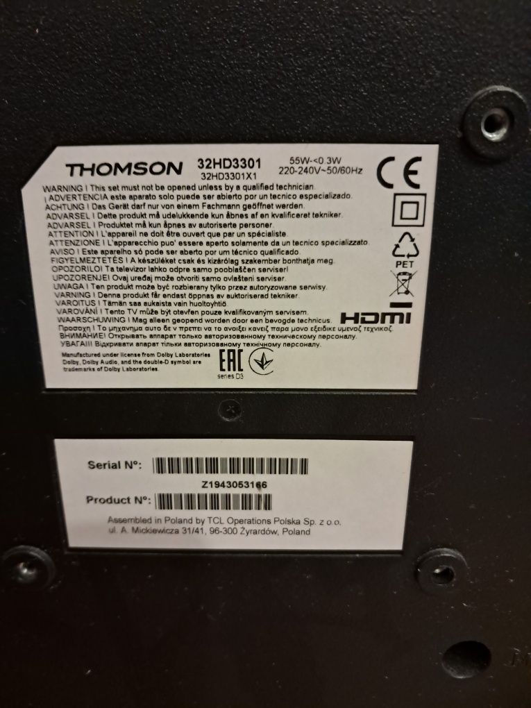 Telewizor Thomson 32