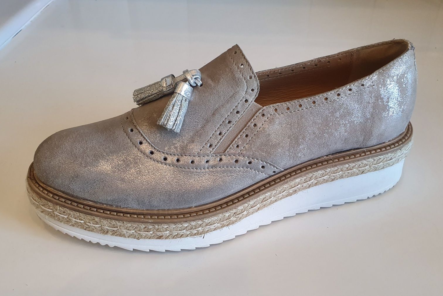 500 zł w salonie PEPEROSA roz. 41 SKÓRA naturalna espadryle premium