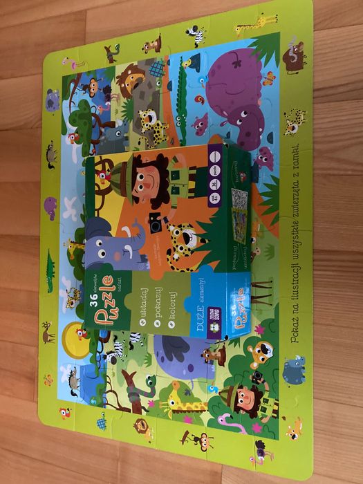 Zielona Sowa, puzzle Safari! Bardzo ładne, duże. Polecam!