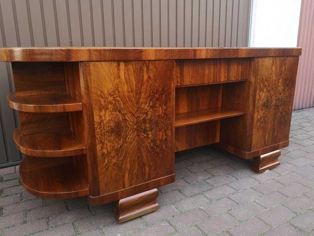 Biurko ART-DECO Unikat Orzech Zgrabne Stare Antyk Po Renowacji.