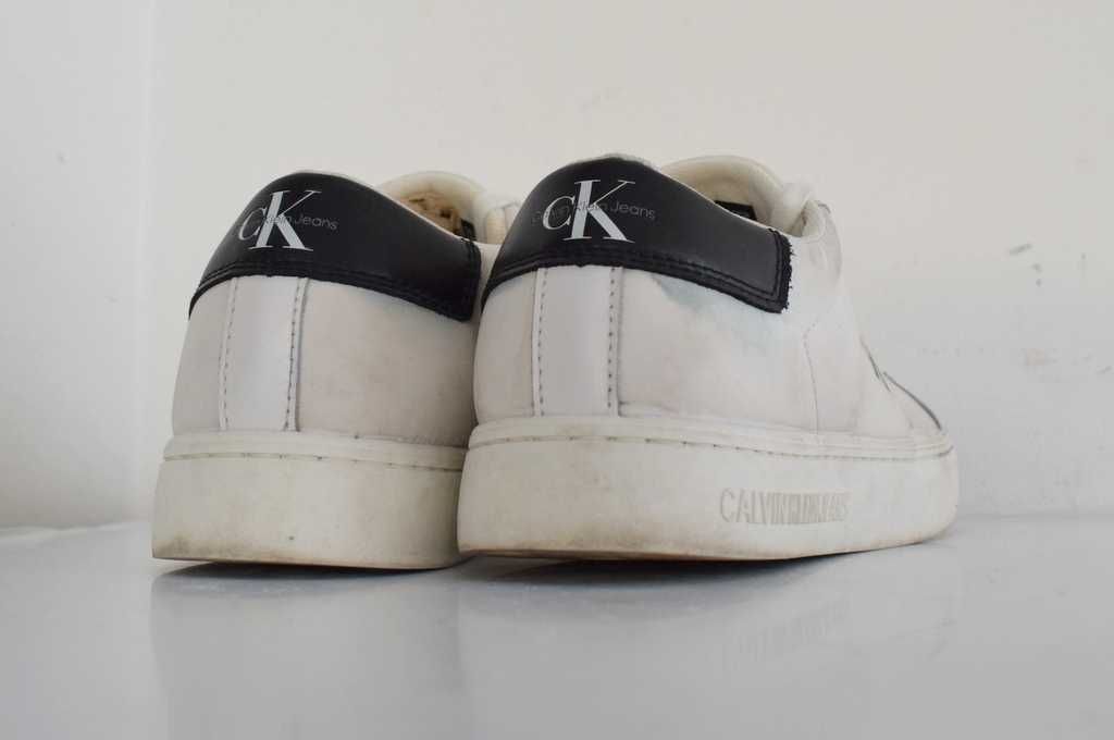 Calvin Klein Jeans buty sneakersy białe z logo 41 unisex