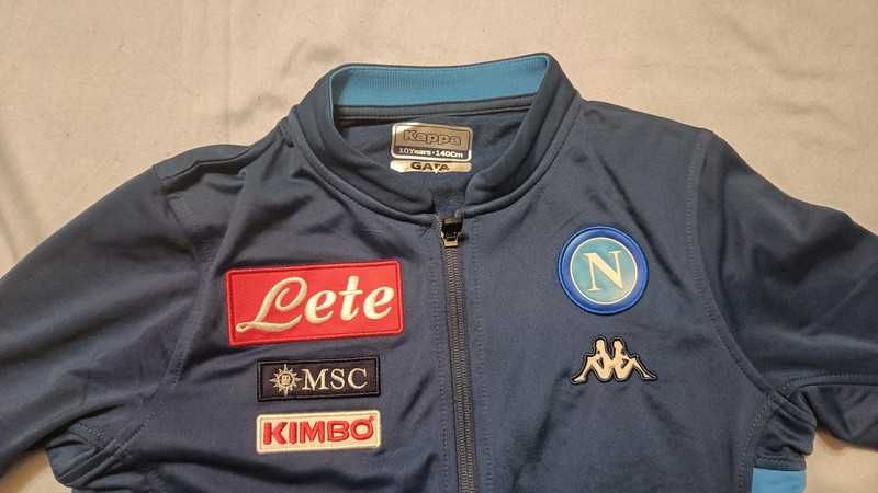Oryginalny dwuczęściowy dres sportowy piłkarski SSC Napoli Kappa 140
