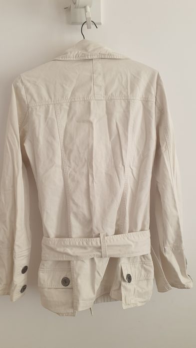 Płaszczyk ecru  damski