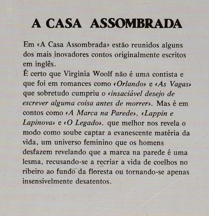 A Casa Assombrada de Virginia Woolf ed. Relógio D'Água [Portes Grátis]
