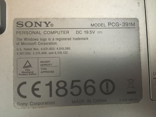 Portátil Sony Vaio PCG-391M para peças - ecrã-dissipador-wifi-etc