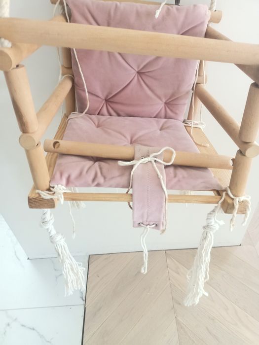 Huśtawka dla dziecka welur hand made