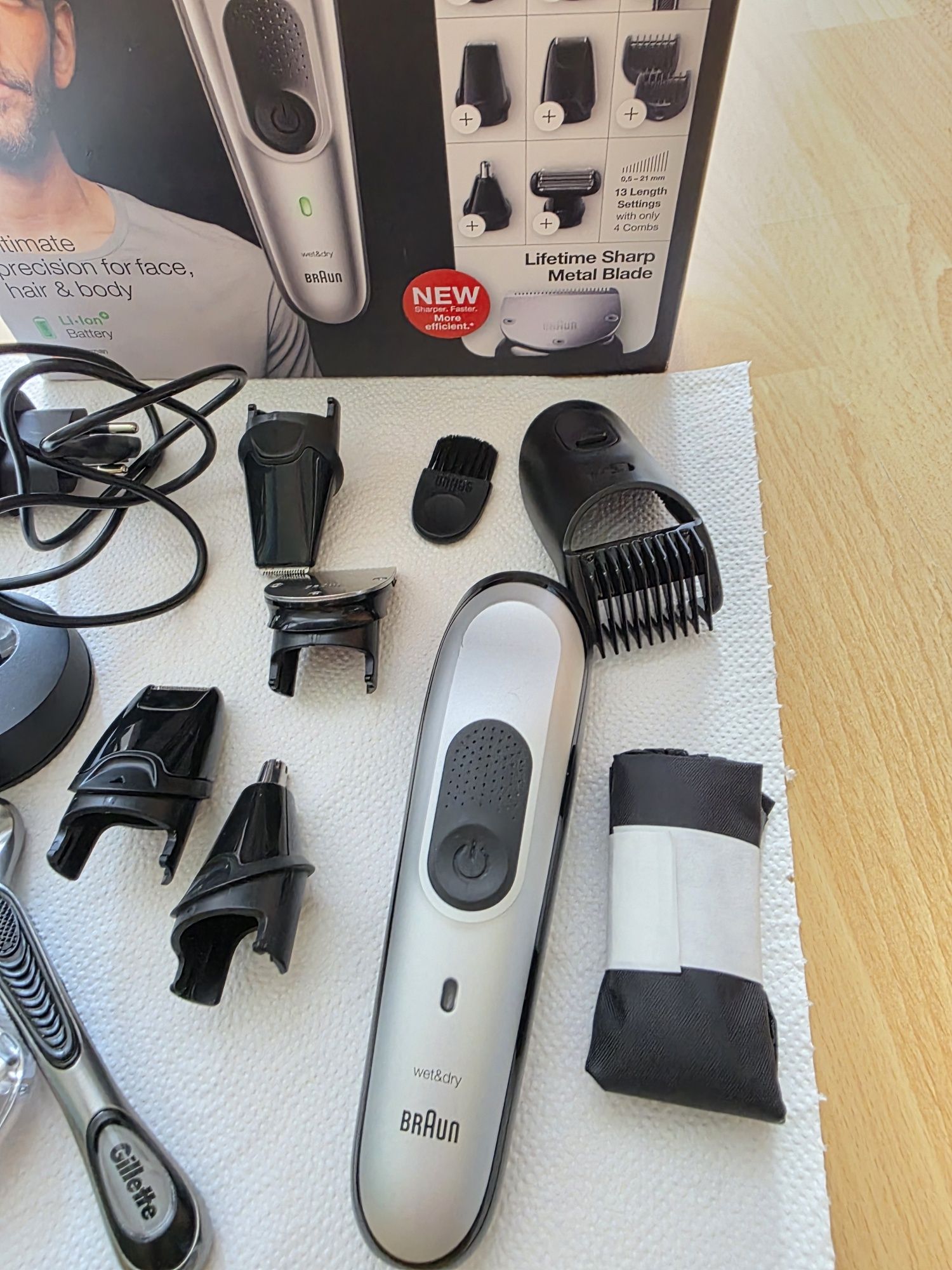 Zestaw Trymer Braun MGK7220  oraz Gillette ProGlide  plus 5 ostrzy
