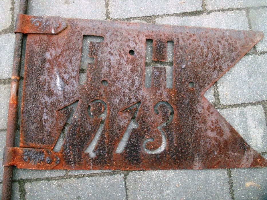 Wiatrowskaz kurant na dach chorągiewka 1913 rok