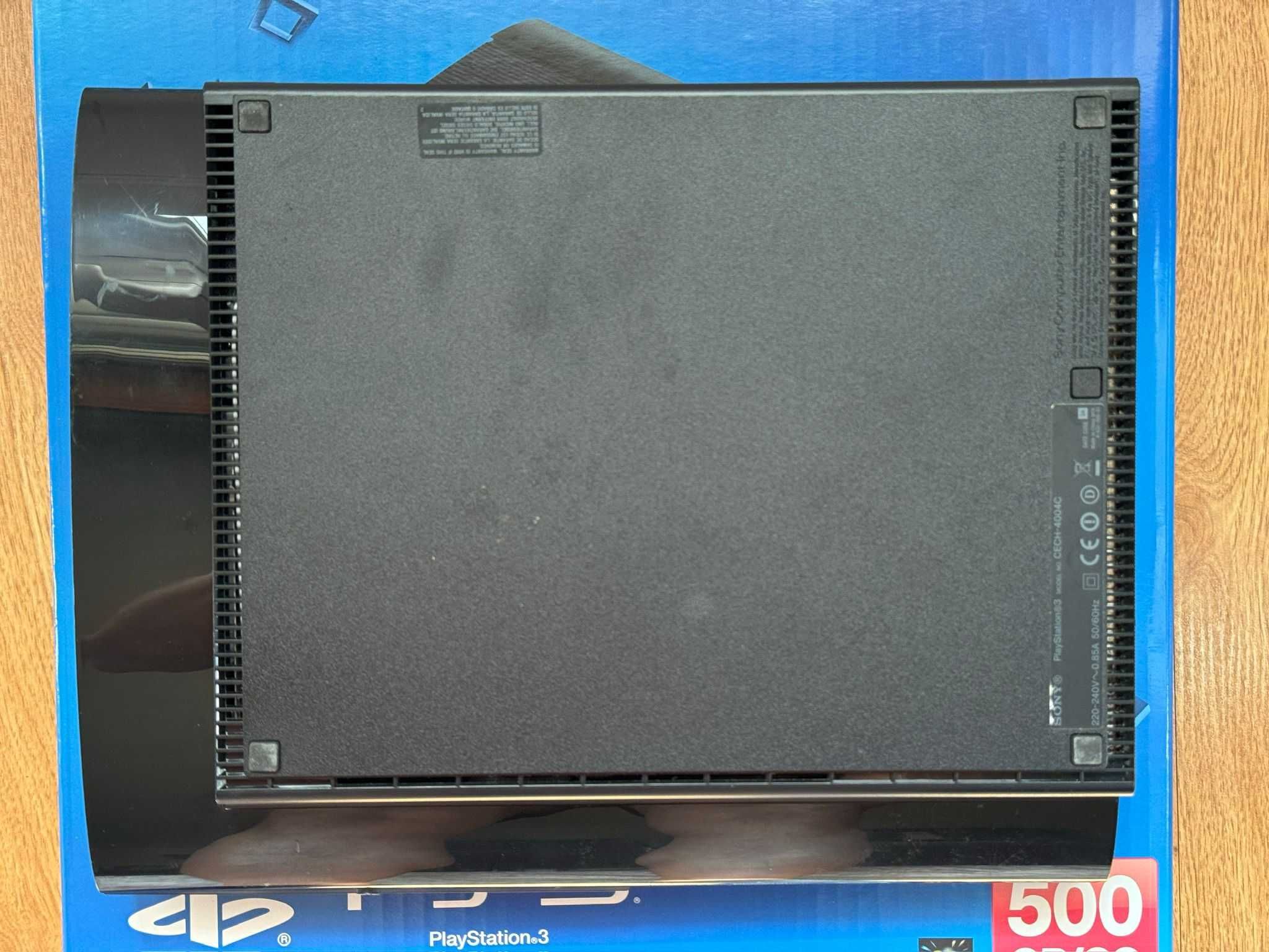 PS3 com caixa e documentos originais