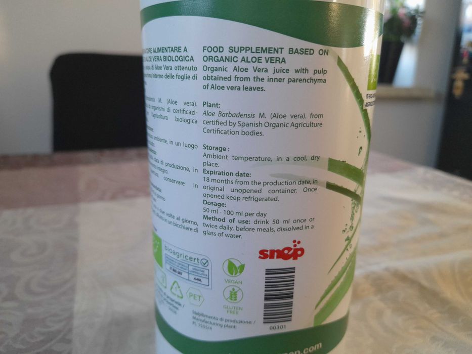 Organiczny Aloes 100% suplement