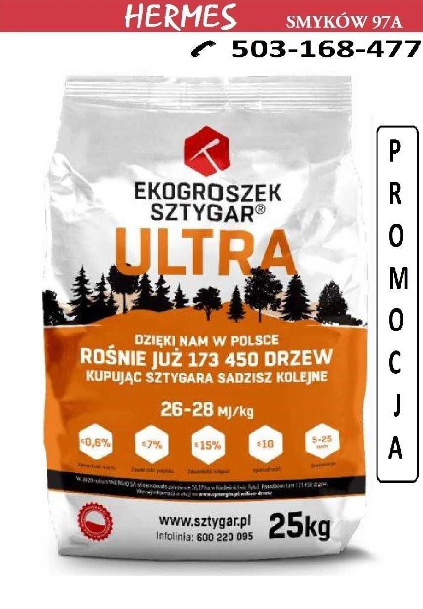 EKOGROSZEK workowany Sztygar ULTRA 28 MJ Certyfikat, Pellet Hurt Detal