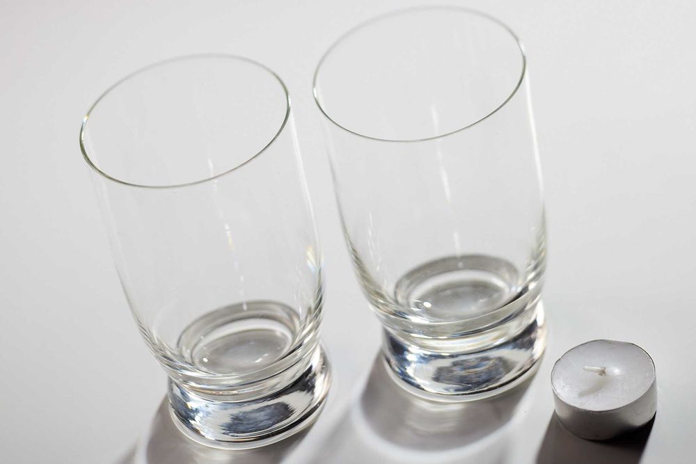 Szklanki duże (2 sztuki) grube dno cienkie ścianki pojemność 400ml