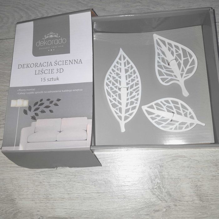 Dekoracja ścienna LIŚCIE 3D