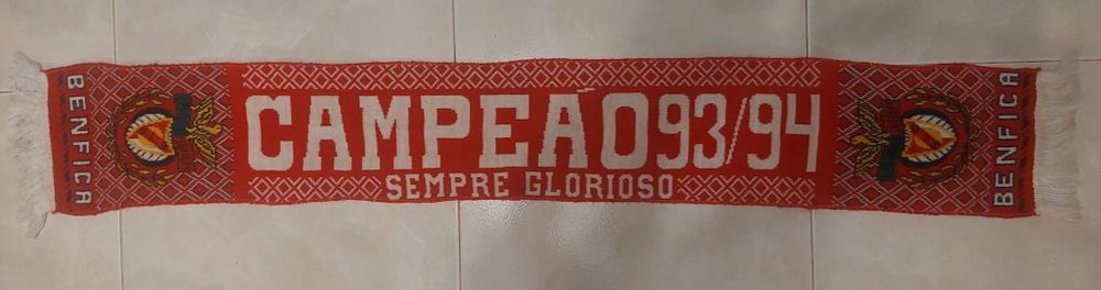 cachecol do Benfica  Campeao anoss 90