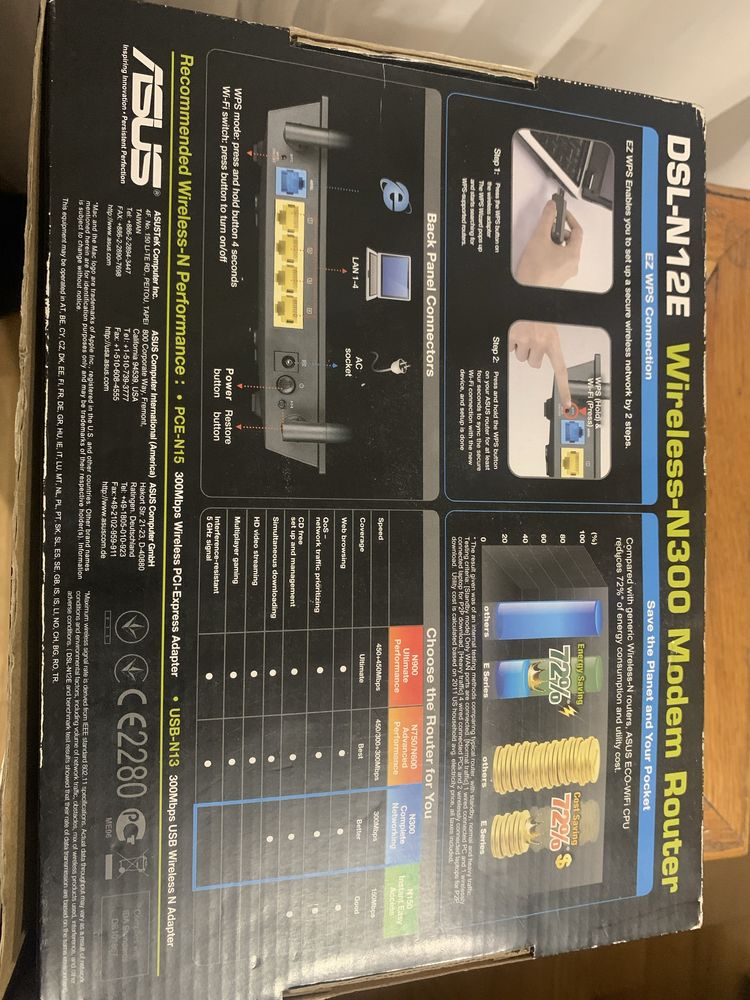 Продам роутер ASUS ADSL DSL-N12E N300