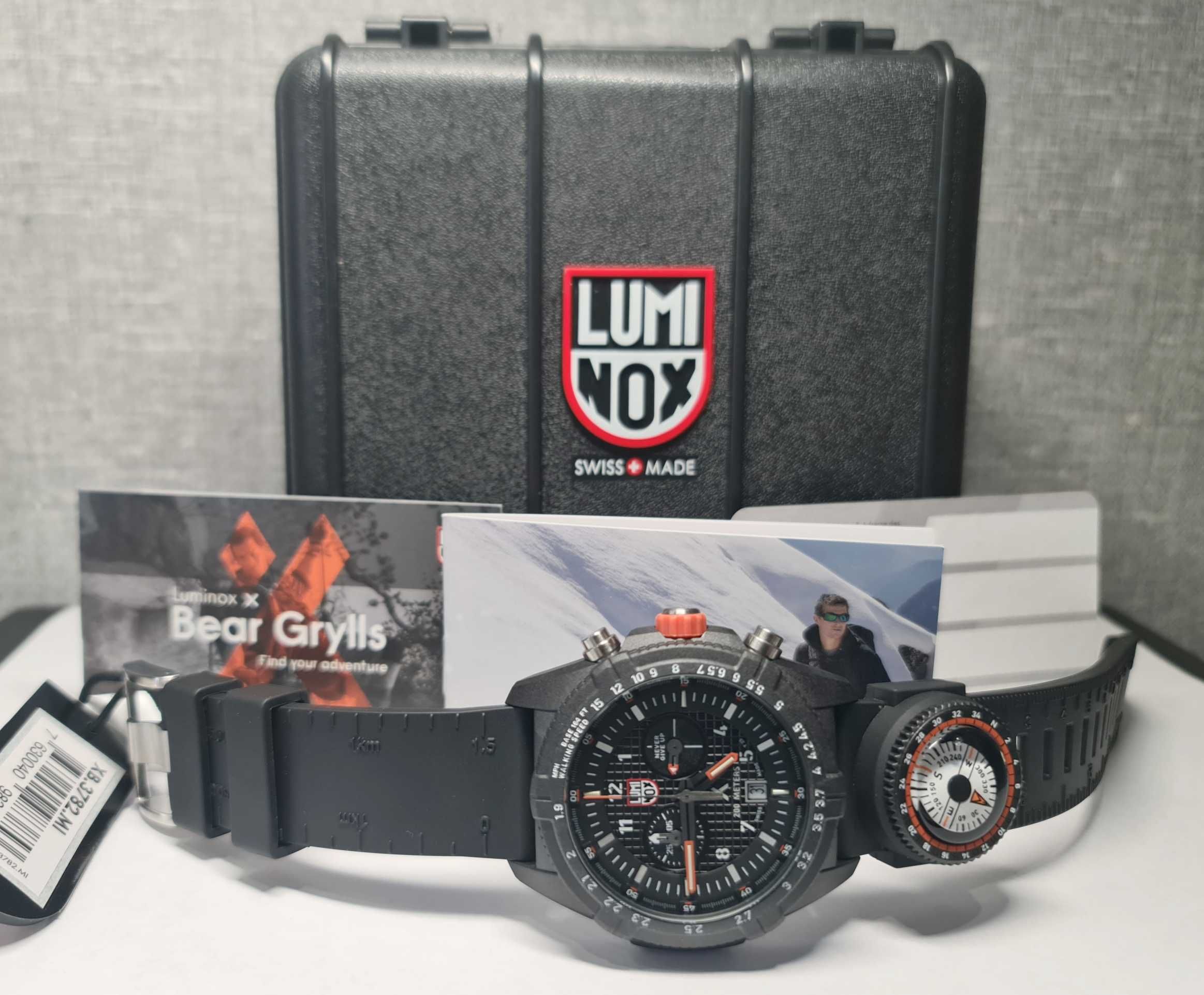 Чоловічий годинник часы Luminox 3782 Bear Grylls 45mm Carbon Tririum